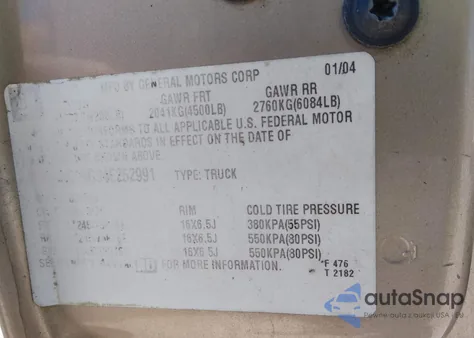 2004 Chevrolet Silverado 2500Hd из США, поврежденный, VIN 1GCHC29G94E252991